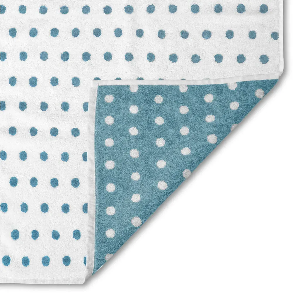 Cotton Polka Dot Bath Sheet - Blue