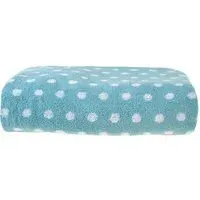 Cotton Polka Dot Bath Sheet - Blue