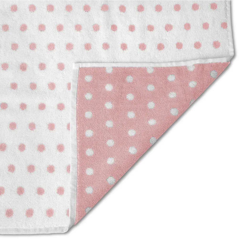 Cotton Polka Dot Bath Sheet - Pink