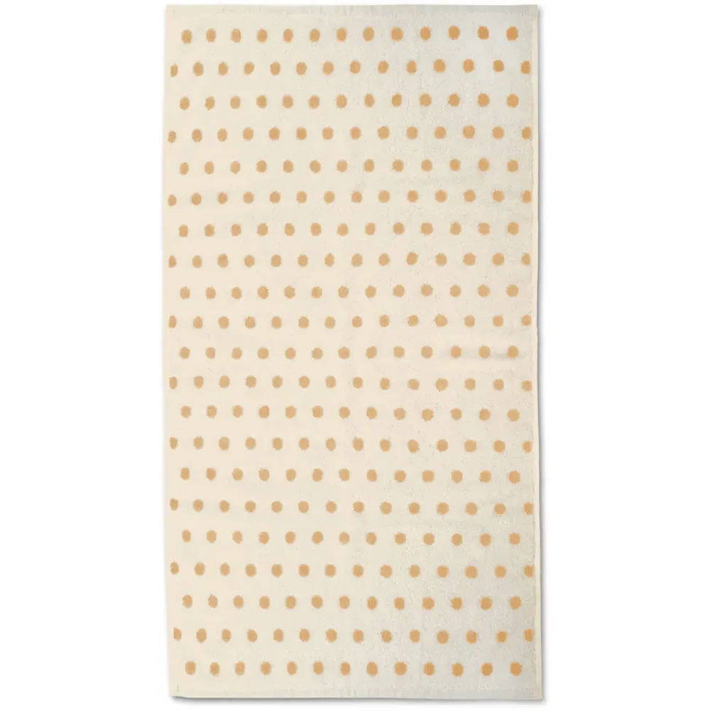 Cotton Polka Dot Bath Towel - Cream