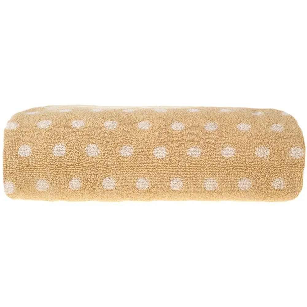 Cotton Polka Dot Bath Towel - Cream