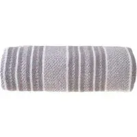 Cotton Stripe Bath Sheet - Grey