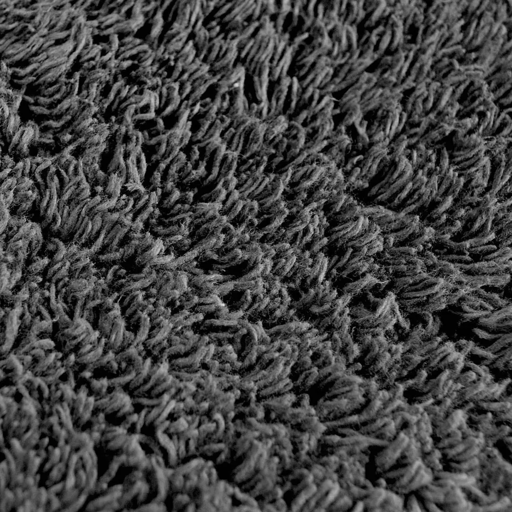 Curved Shower Mat - Charcoal, Cotton