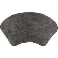 Curved Shower Mat - Charcoal, Cotton