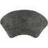 Curved Shower Mat - Charcoal, Cotton