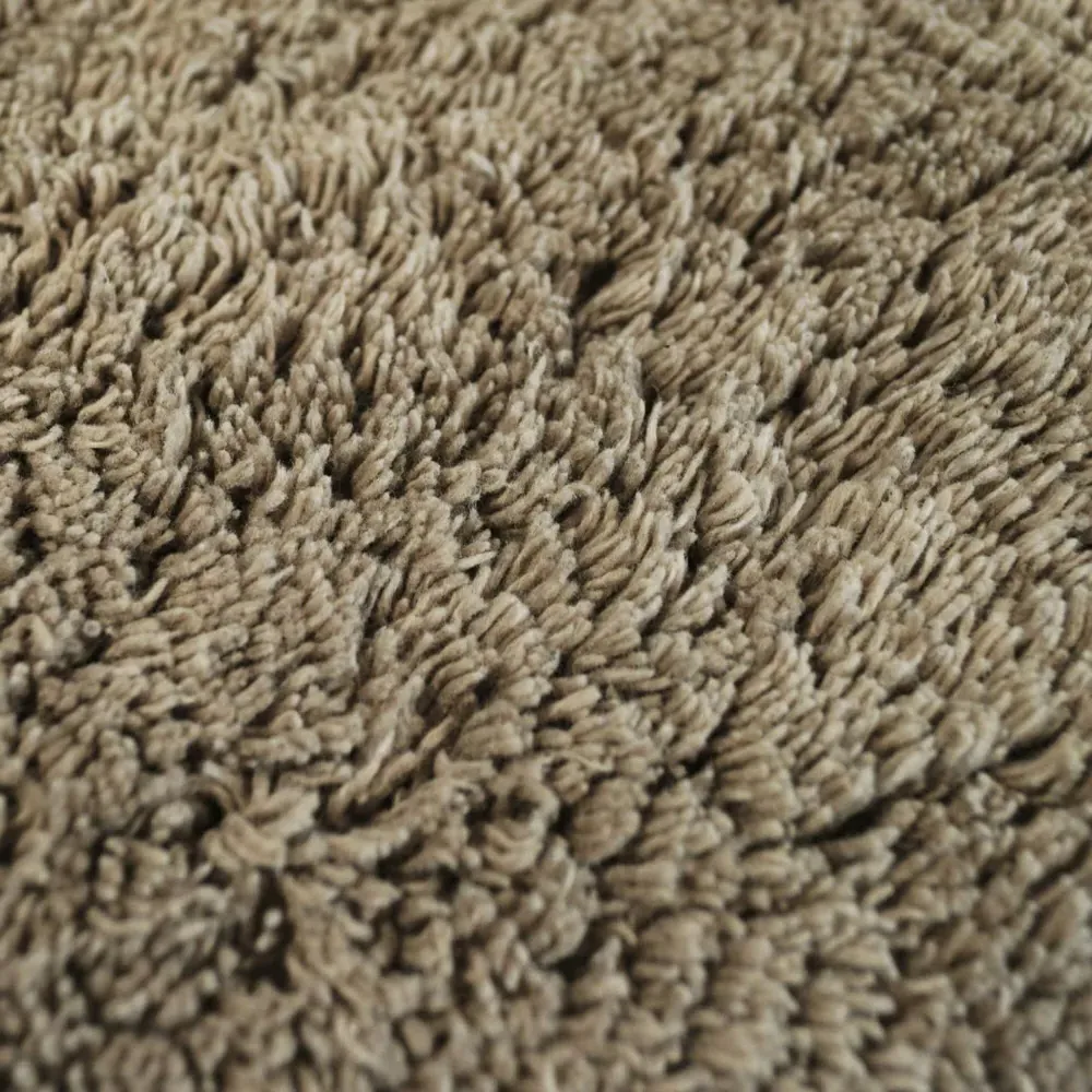 Curved Shower Mat - Mocha, Cotton