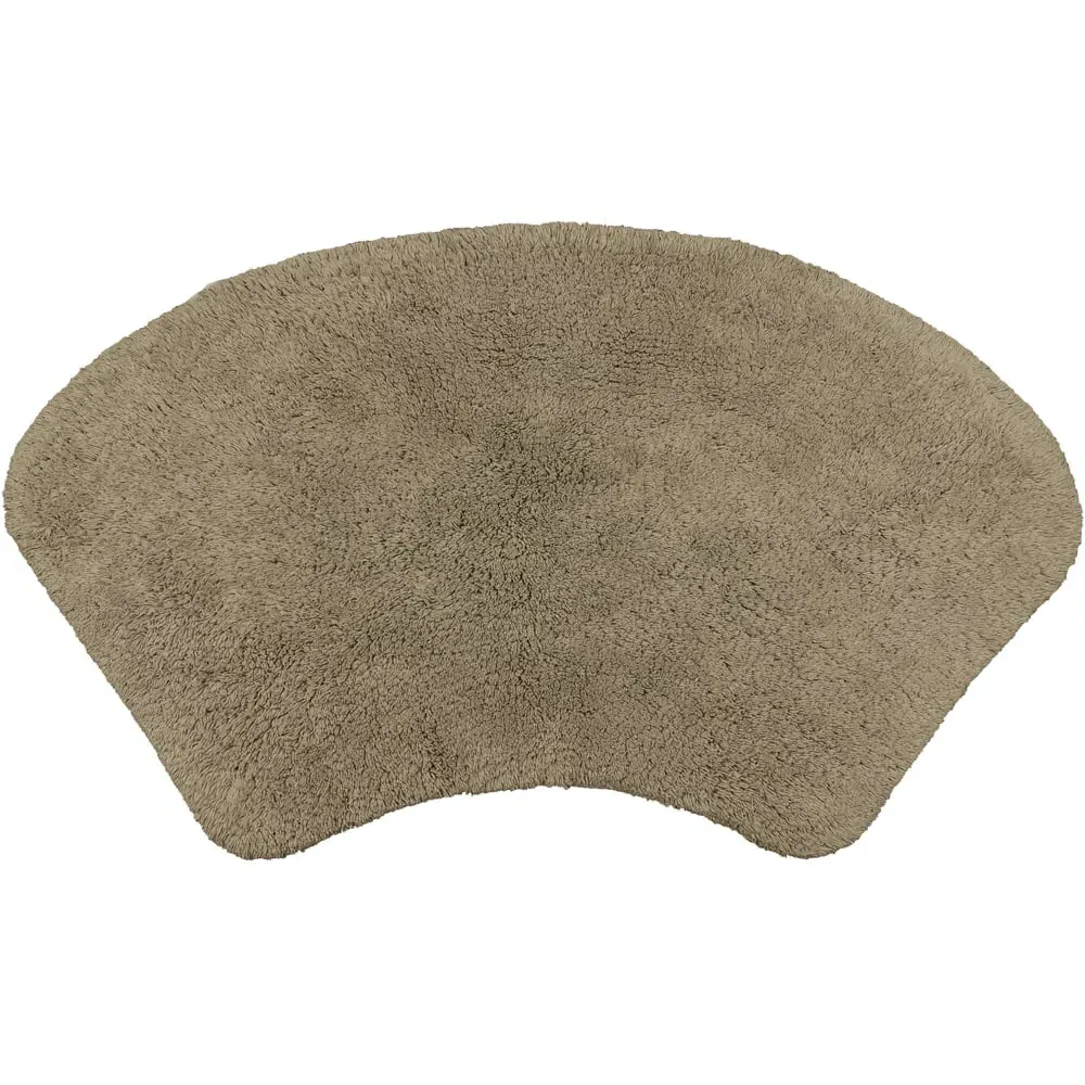 Curved Shower Mat - Mocha, Cotton