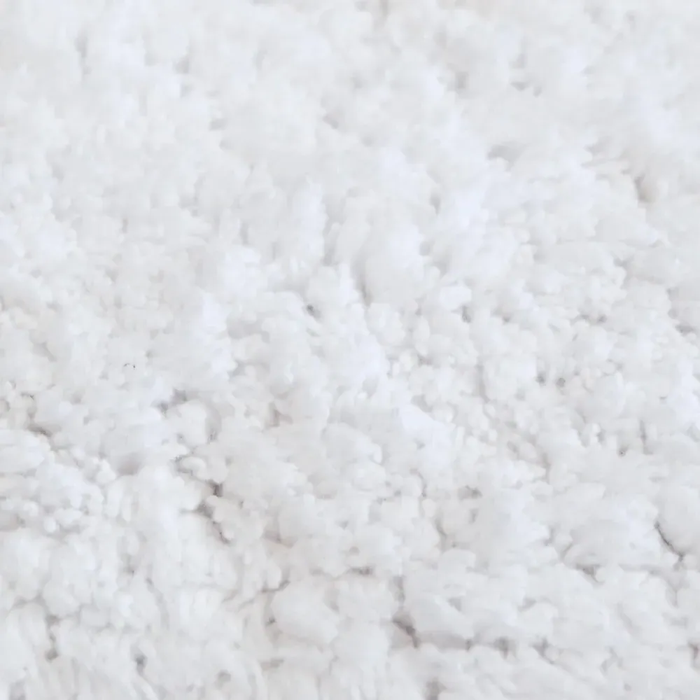 Curved Shower Mat - White, Cotton