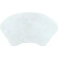Curved Shower Mat - White, Cotton
