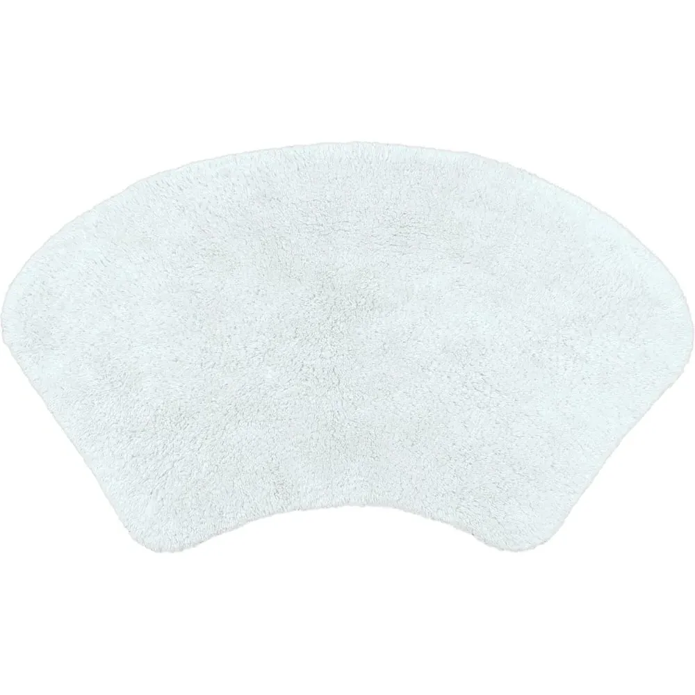 Curved Shower Mat - White, Cotton
