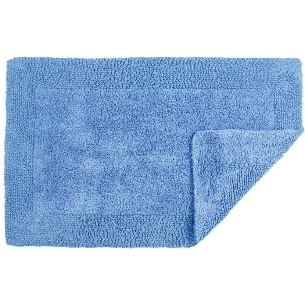 Elegance Reversible Bath Mat - Blue, Cotton