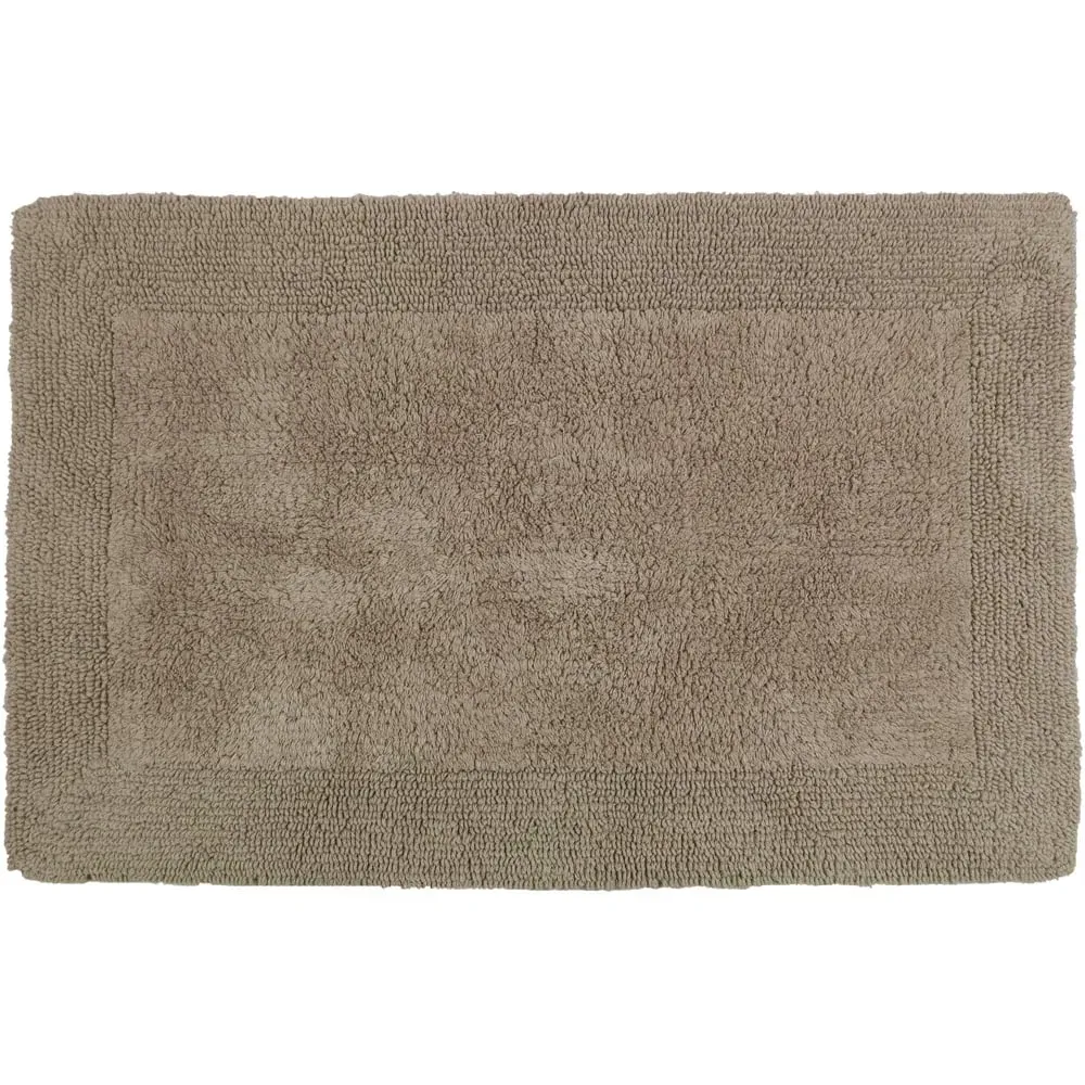 Elegance Reversible Bath Mat - Brown, Cotton