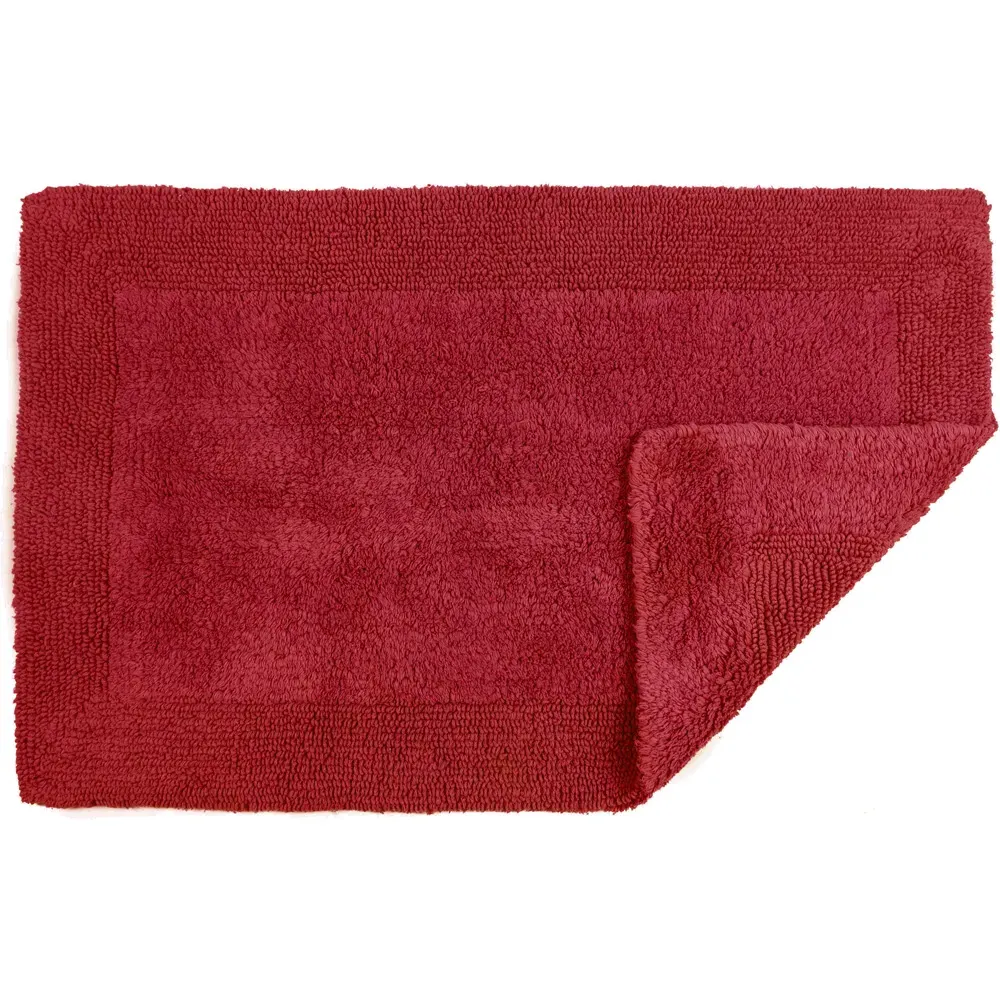 Elegance Reversible Bath Mat - Cranberry, Cotton