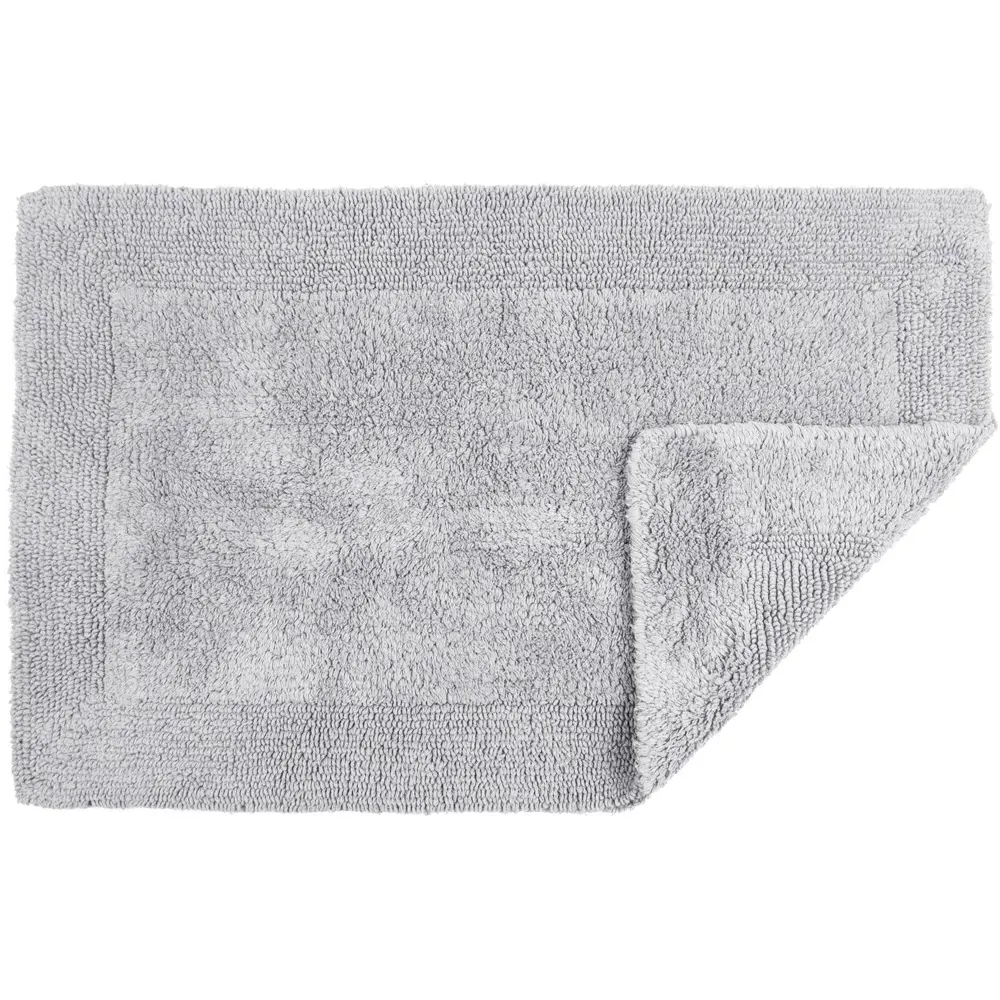 Elegance Reversible Bath Mat - Grey, Cotton
