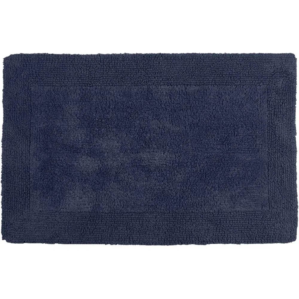 Elegance Reversible Bath Mat - Navy, Cotton