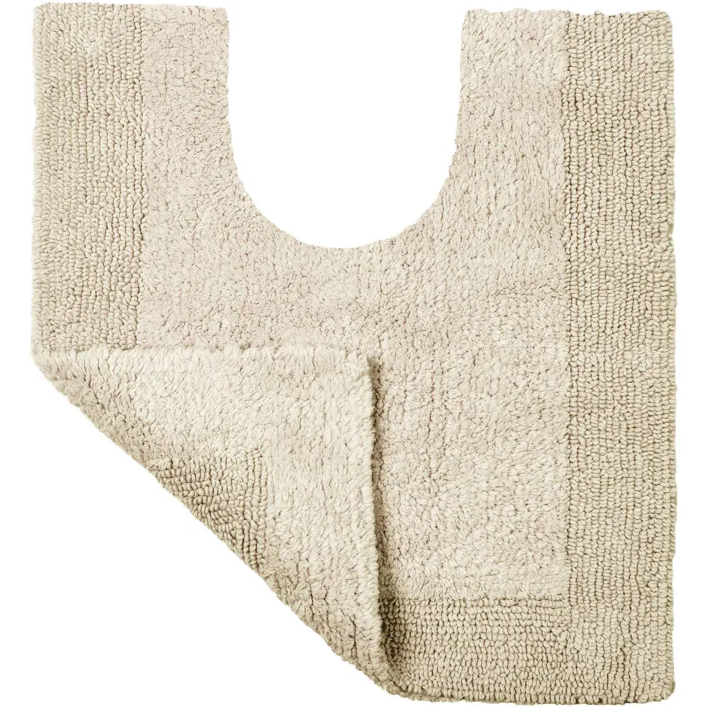 Elegance Reversible Pedestal Mat - Brown, Cotton