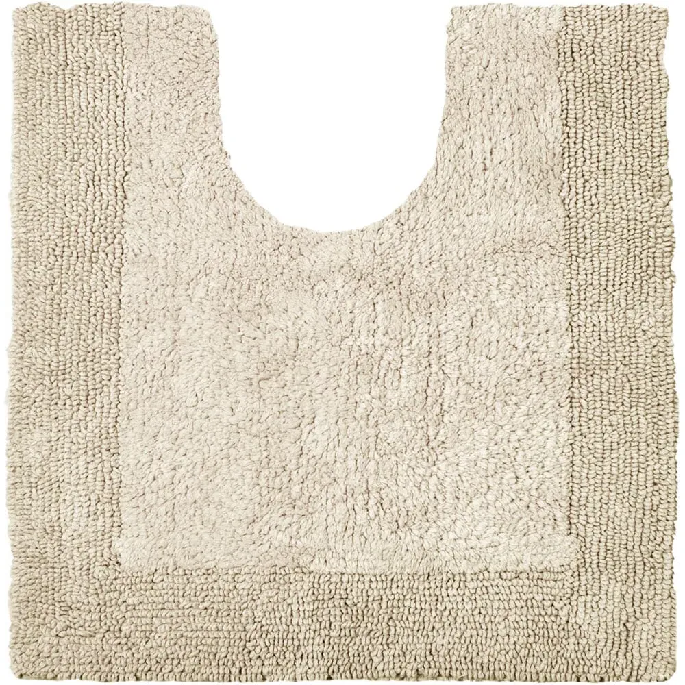 Elegance Reversible Pedestal Mat - Brown, Cotton