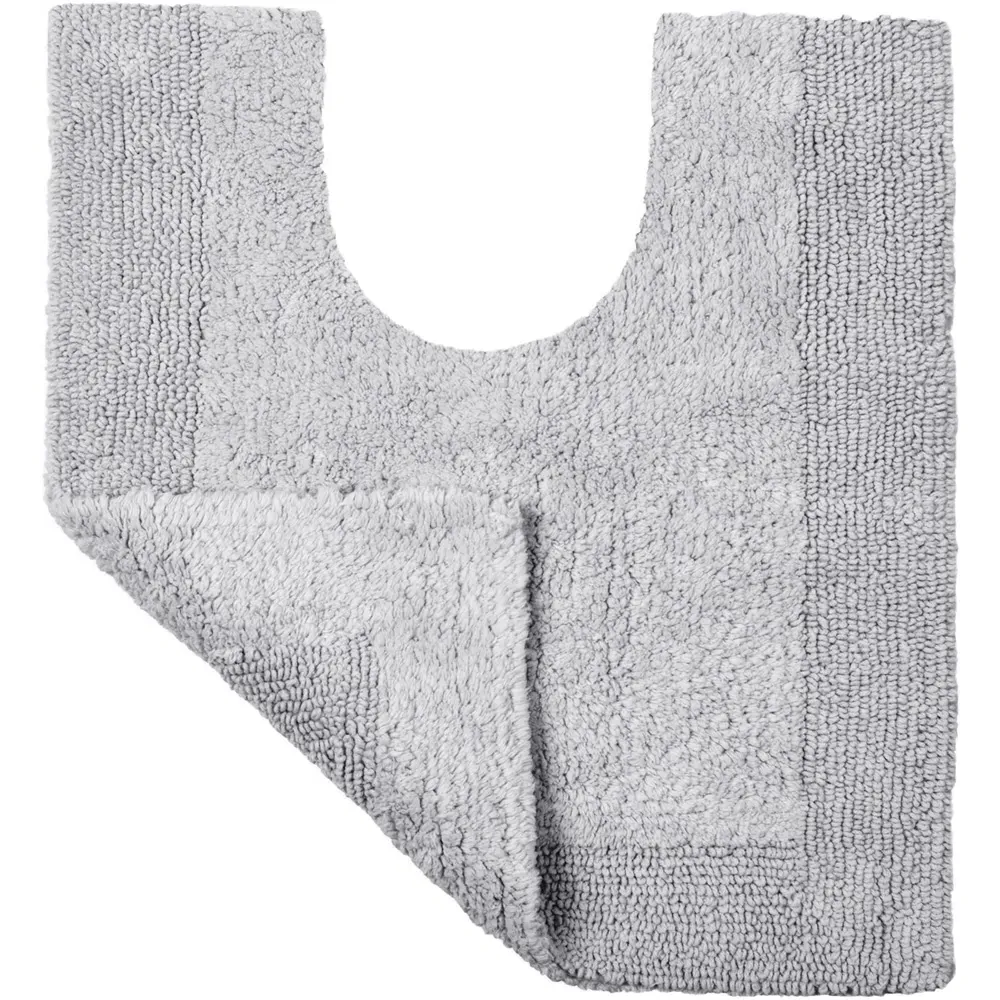 Elegance Reversible Pedestal Mat - Dove Grey, Cotton