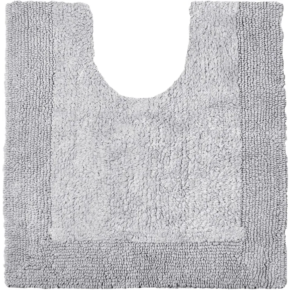 Elegance Reversible Pedestal Mat - Dove Grey, Cotton