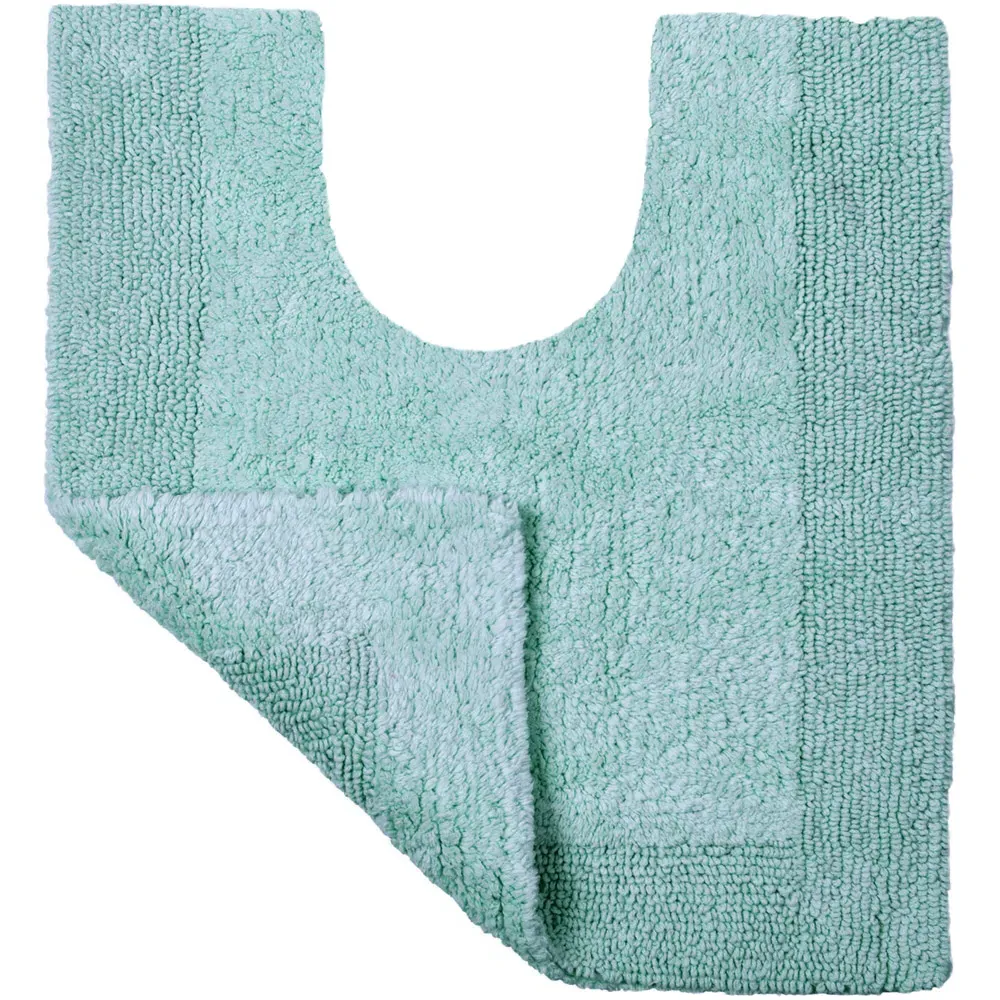 Elegance Reversible Pedestal Mat - Duck Egg, Cotton