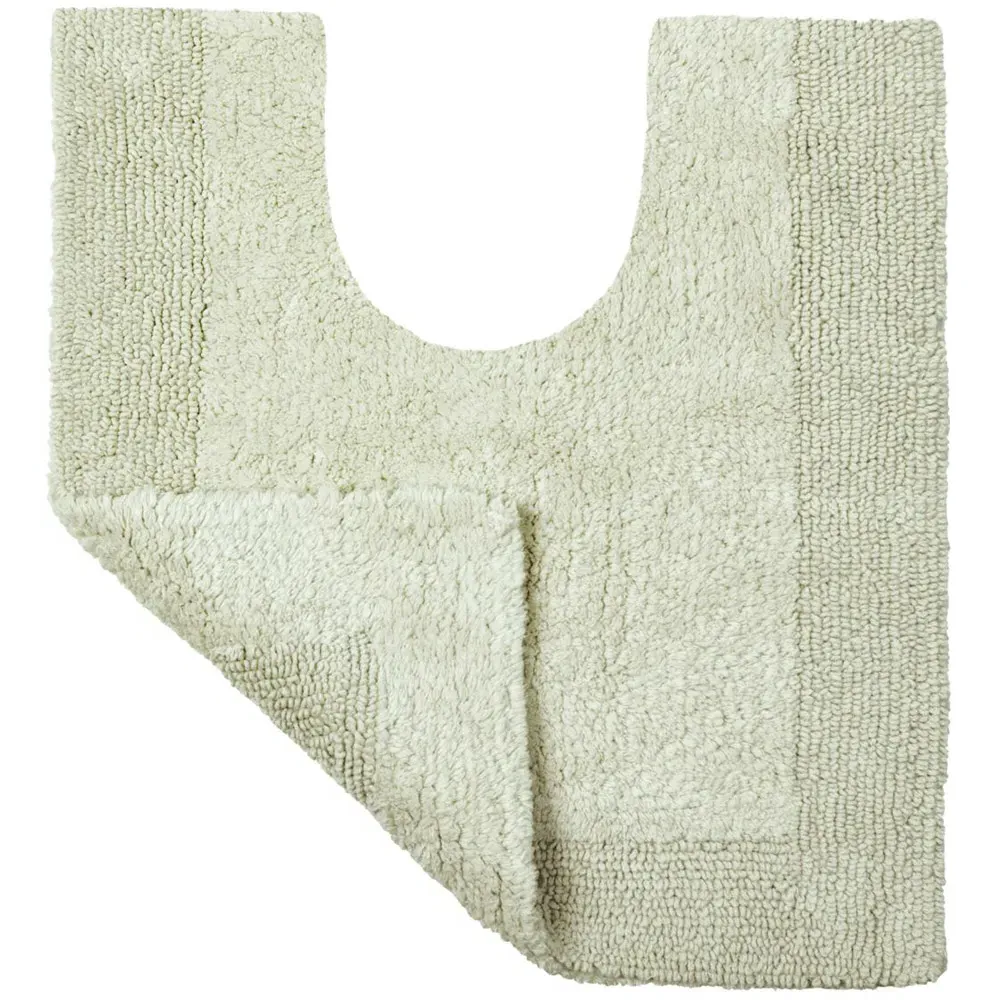 Elegance Reversible Pedestal Mat - Sage Green, Cotton