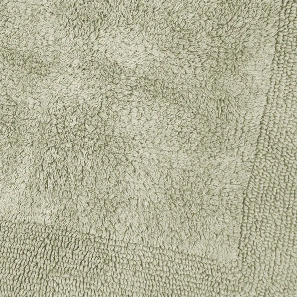 Elegance Reversible Pedestal Mat - Sage Green, Cotton