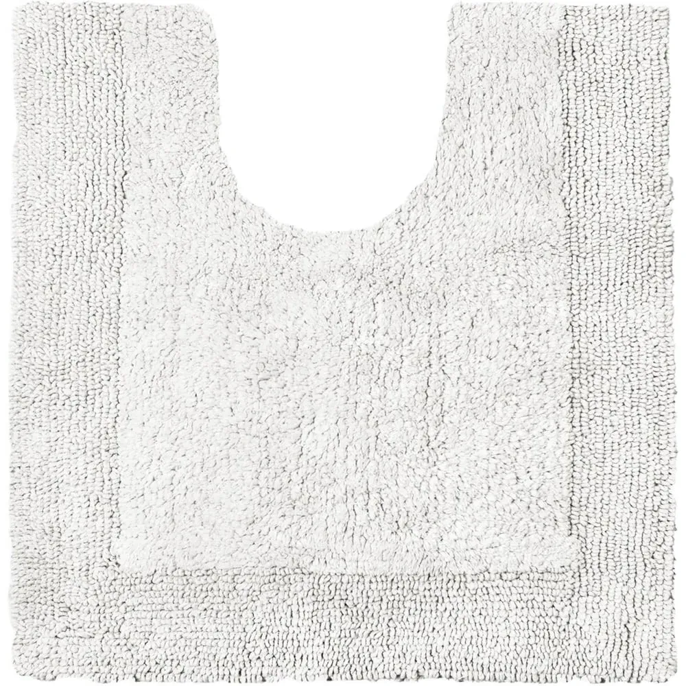 Elegance Reversible Pedestal Mat - White, Cotton