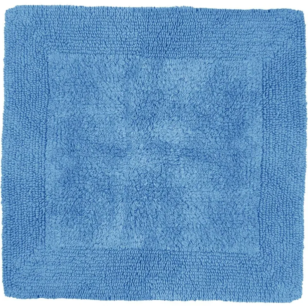 Elegance Square Bath Mat Reversible - Blue
