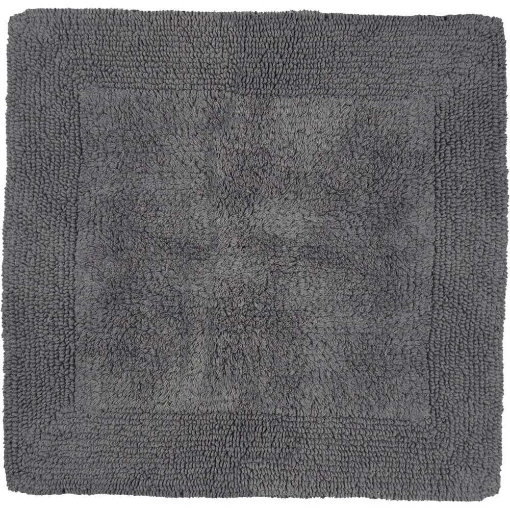 Elegance Square Bath Mat Reversible - Grey