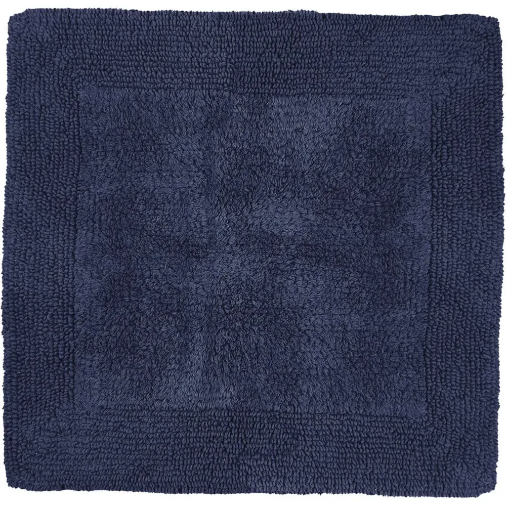 Elegance Square Bath Mat Reversible - Navy