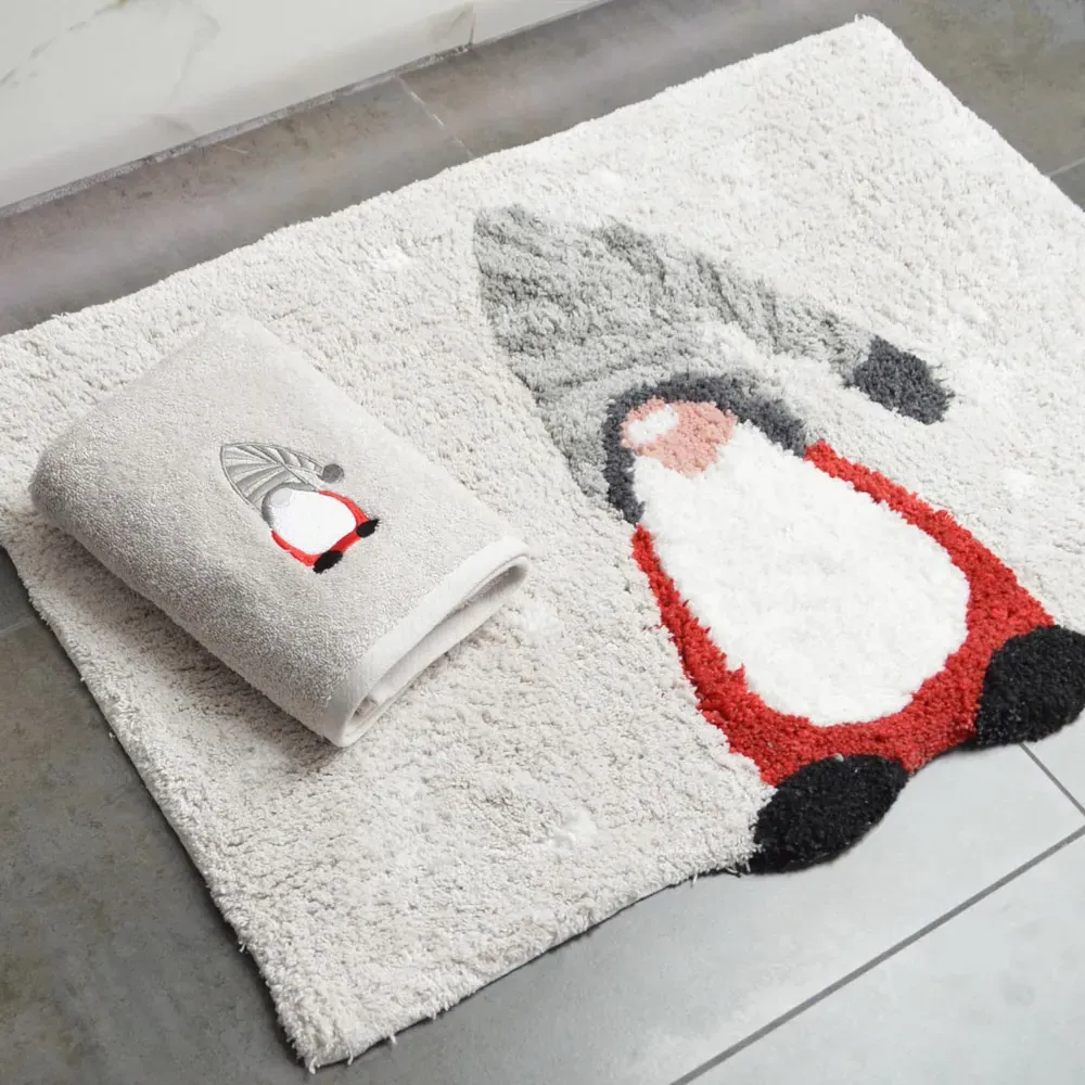 Gonk Christmas Cotton Hand Towels 2 Pack - Grey