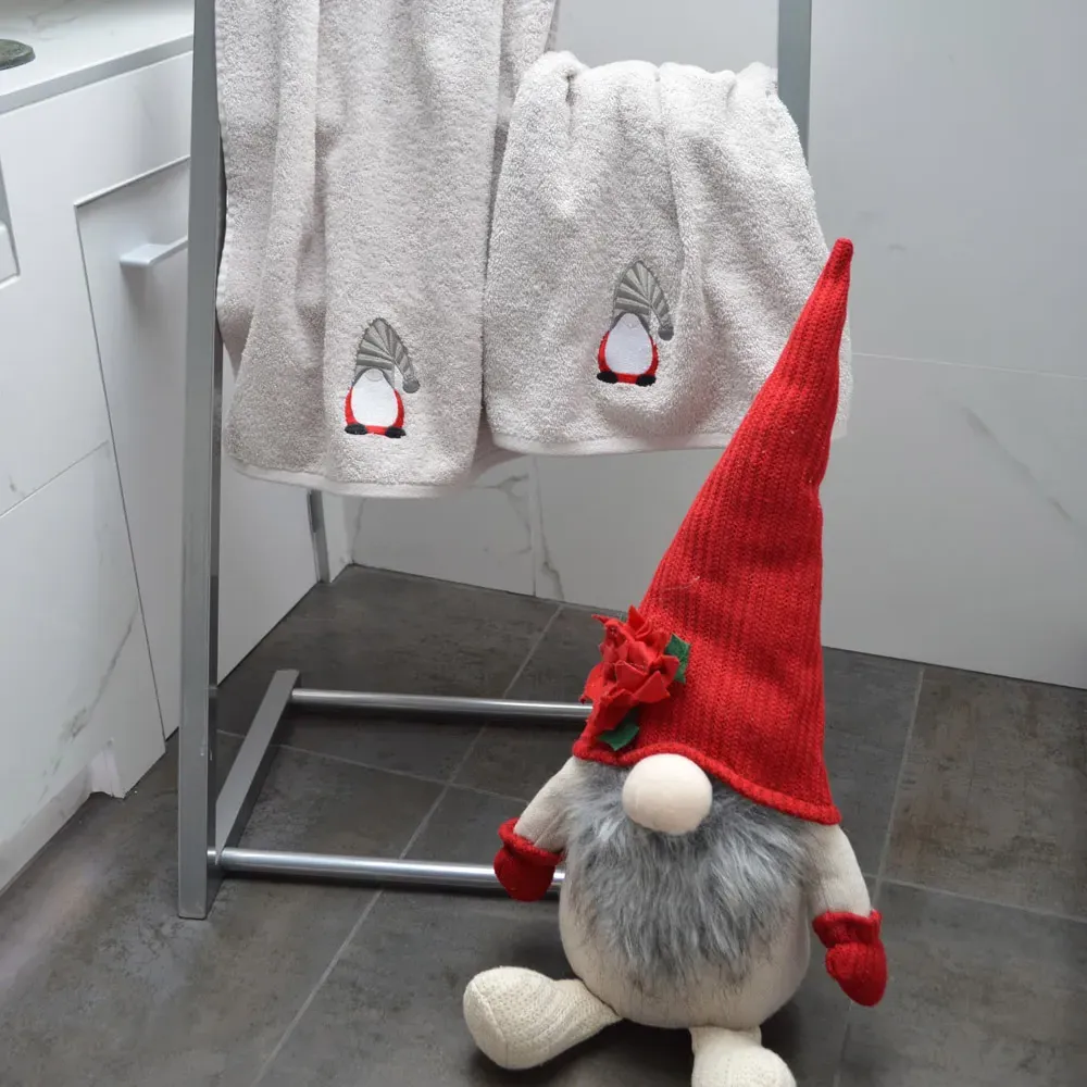 Gonk Christmas Cotton Hand Towels 2 Pack - Grey