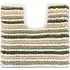 Green Striped Chunky Bobble Pedestal Toilet Mat
