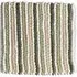 Green Striped Chunky Bobble Square Bath Mat