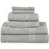 Hotel Essentials 6-Piece Towel Bundle Set - Silver, Cotton
