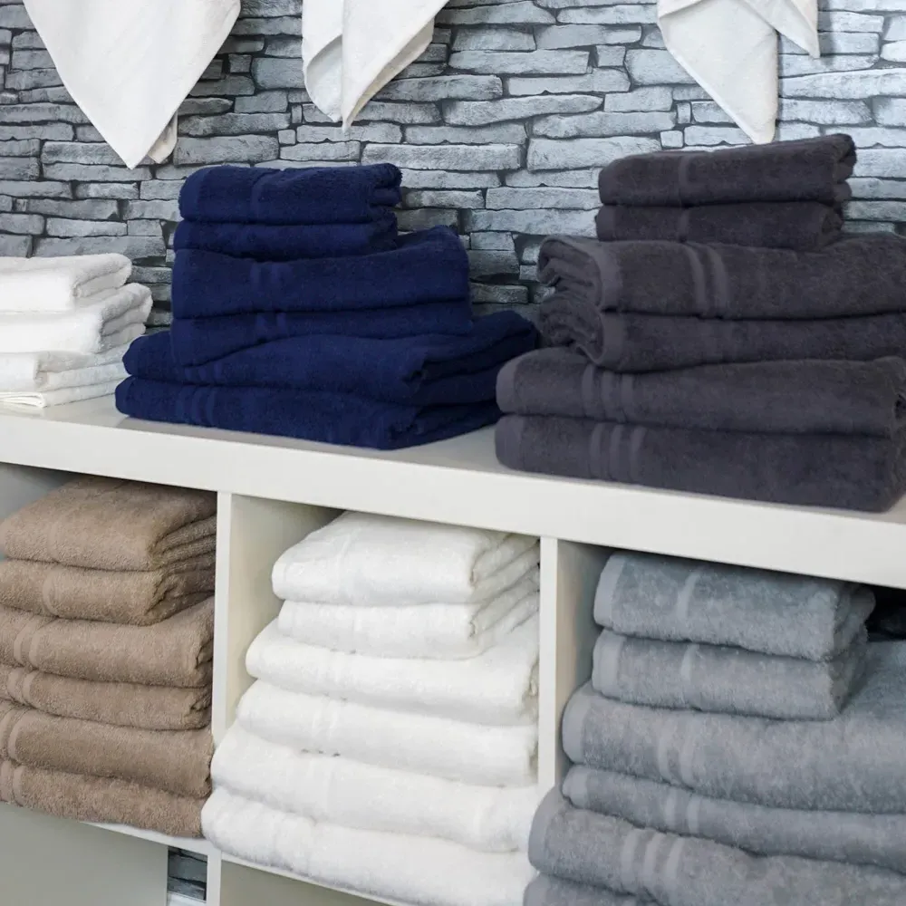 Hotel Essentials 6-Piece Towel Bundle Set - Stone, Cotton