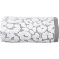 Jacquard Leopard Hand Towel - Grey