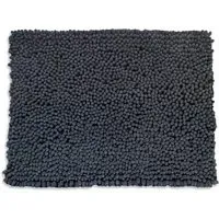 Jumbo Deep Pile Non-Slip Bobble Bath Mat - Charcoal Grey