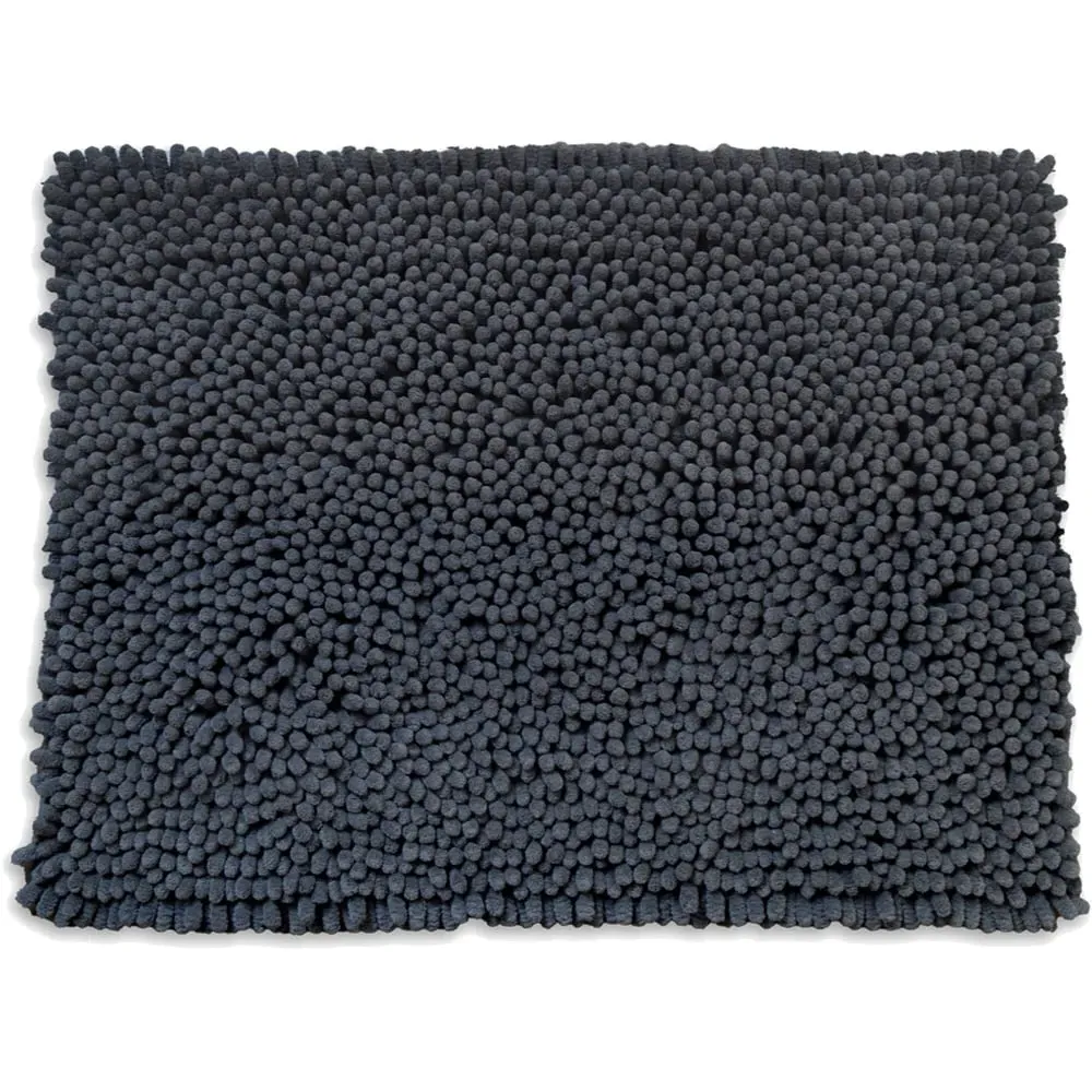 Jumbo Deep Pile Non-Slip Bobble Bath Mat - Charcoal Grey image