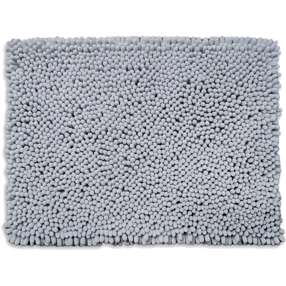 Jumbo Deep Pile Non-Slip Bobble Bath Mat - Dove Grey