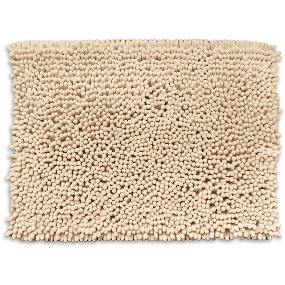 Jumbo Deep Pile Non-Slip Bobble Bath Mat - Stone