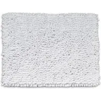 Jumbo Deep Pile Non-Slip Bobble Bath Mat - White
