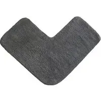 L-Shape Corner Shower Mat - Charcoal, Cotton
