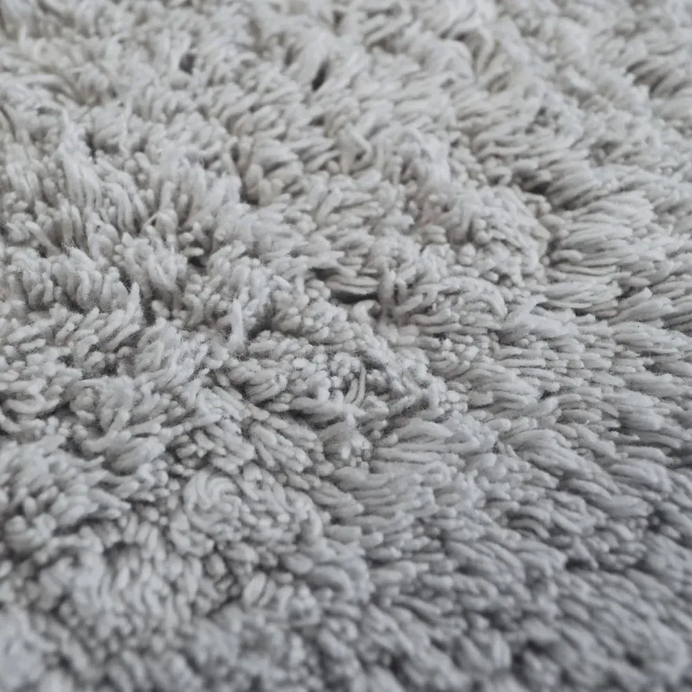 L-Shape Corner Shower Mat - Grey, Cotton