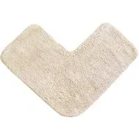 L-Shape Corner Shower Mat - Stone, Cotton