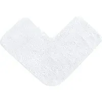 L-Shaped Corner Shower Mat - White, Cotton