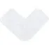 L-Shaped Corner Shower Mat - White, Cotton