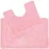 Lisa Non-Slip Bath Mat and Pedestal Mat Set - Pink, Microfibre