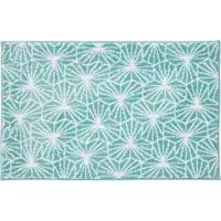 Madrid Jacquard Geometric Non-Slip Bath Mat - Blue
