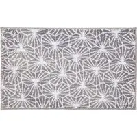 Madrid Jacquard Geometric Non-Slip Bath Mat - Grey